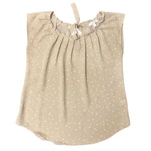 6. LC Lauren Conrad Beige Stars Sleeveless Tank Top XS